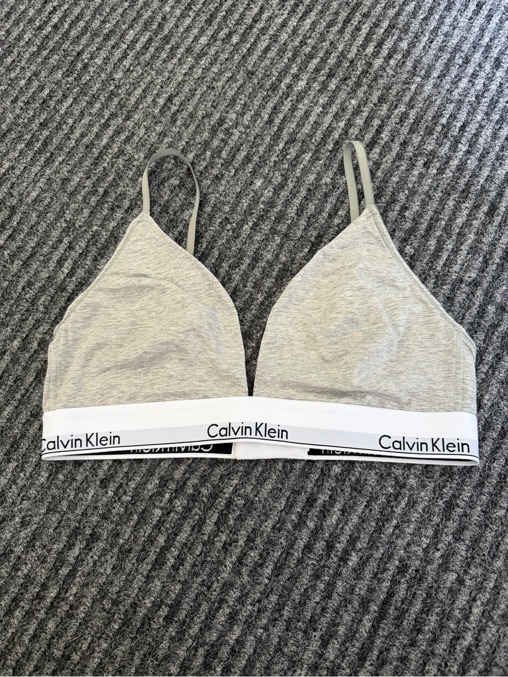 Calvin Klein Heather Gray Wireless Triangle Bralette